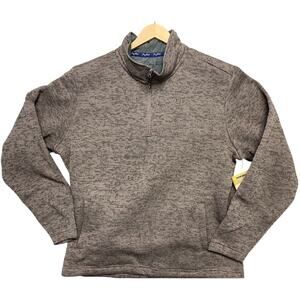 George Strait Wrangler Men's 1/4 Zip Pullover Sweater Size L Gray Polyester NEW
